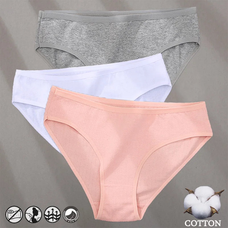 Bragas de Algodón Jacquard Hipoalergénicas para Mujer