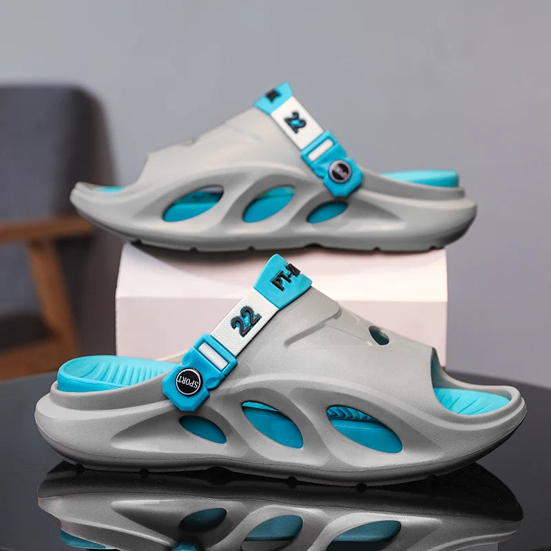 Ehanking Men's Classic Platform EVA Slides - Quick-Dry Beach Sandals