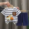 Girls Cotton Pajama Set - Cartoon Print Summer Sleepwear