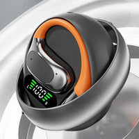 M113 Air Conduction Smart Noise Cancelling Sports Earphones Rotatable Design Wireless Earbuds with Convenient Lanyard (Orange)