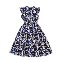 Girls Floral Flying Sleeve Princess Dress | Elegant A-Line Knee-Length Summer Dress Ages 7-15