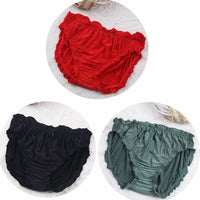 3-Pack Plus Size Ice Silk Modal Briefs – Soft High-Elasticity Women's Underwear (4XL–6XL)