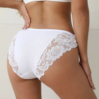 Plus Size Lace Panties for Women Solid Lightweight Breathable Mesh Design Sexy High-Elasticity Quick-dry Comfortable Underwear