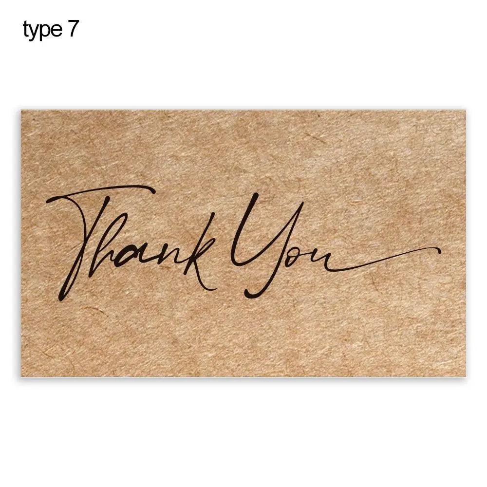 30PCS Online Retail Cardstock Package "Thank You For Your Order" Postcards Greeting Labels Kraft Paper Cards Express Appreciate