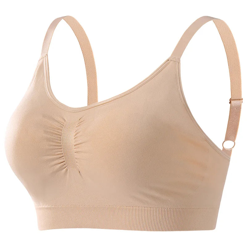 Plus Size Deep Cup Seamless Bra – Wire-Free Back Fat Coverage Full Support