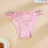 Sexy Lace G-String – Rhinestone Letter Strap & Hollow-Out Mesh Design