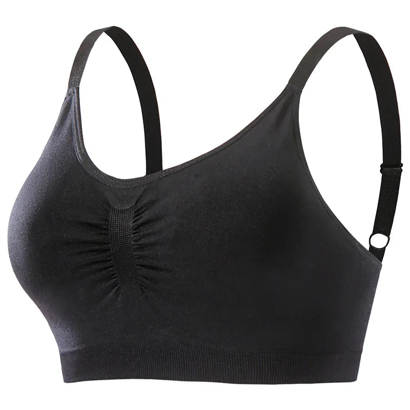 Plus Size Deep Cup Seamless Bra – Wire-Free Back Fat Coverage Full Support