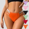 6-Pack Seamless Thong Panties – Breathable Heart Shiny Chain Low-Rise Briefs for Women