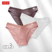 Set de 3 Panties de Algodón - Ropa Interior Cómoda FINETOO M-4XL