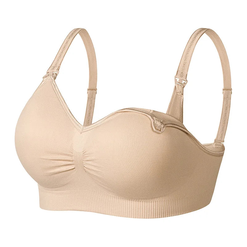Seamless Maternity & Nursing Bra – Wire-Free Front-Opening Breastfeeding Underwear