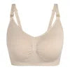 Plus Size Seamless Nursing Bra – Wire-Free Four Hook-Eye Closure Maternity Bra for Breastfeeding