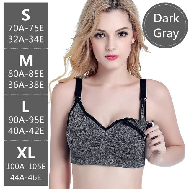 Front-Open Halter Nursing Bra – Wire-Free Push-Up Triangle Cup Maternity Bra