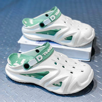 Platform EVA Clogs - Adjustable Strap Camouflage Slides for Men