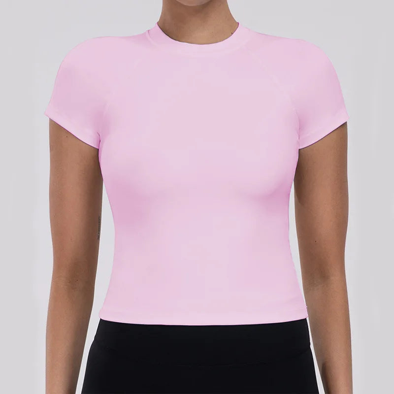 Women's Quick-Dry Crop Top | 4-Way Stretch Yoga & Running Shirt