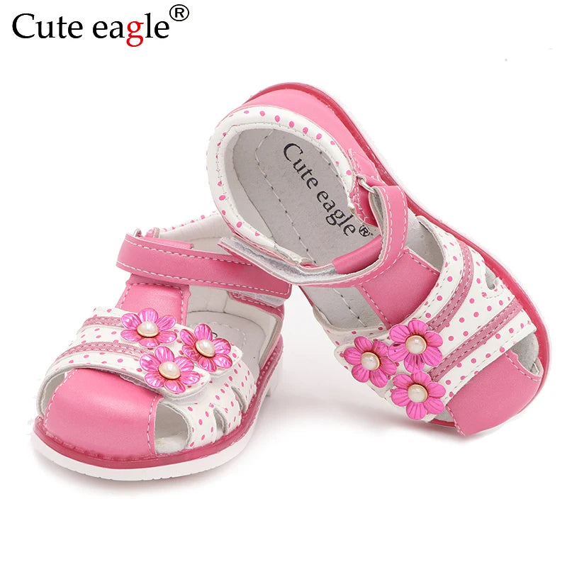 Sandalias Ortopédicas para Niñas - Cuero PU con Mariposa | Tallas 21-26
