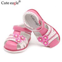 Sandalias Ortopédicas para Niñas - Cuero PU con Mariposa | Tallas 21-26