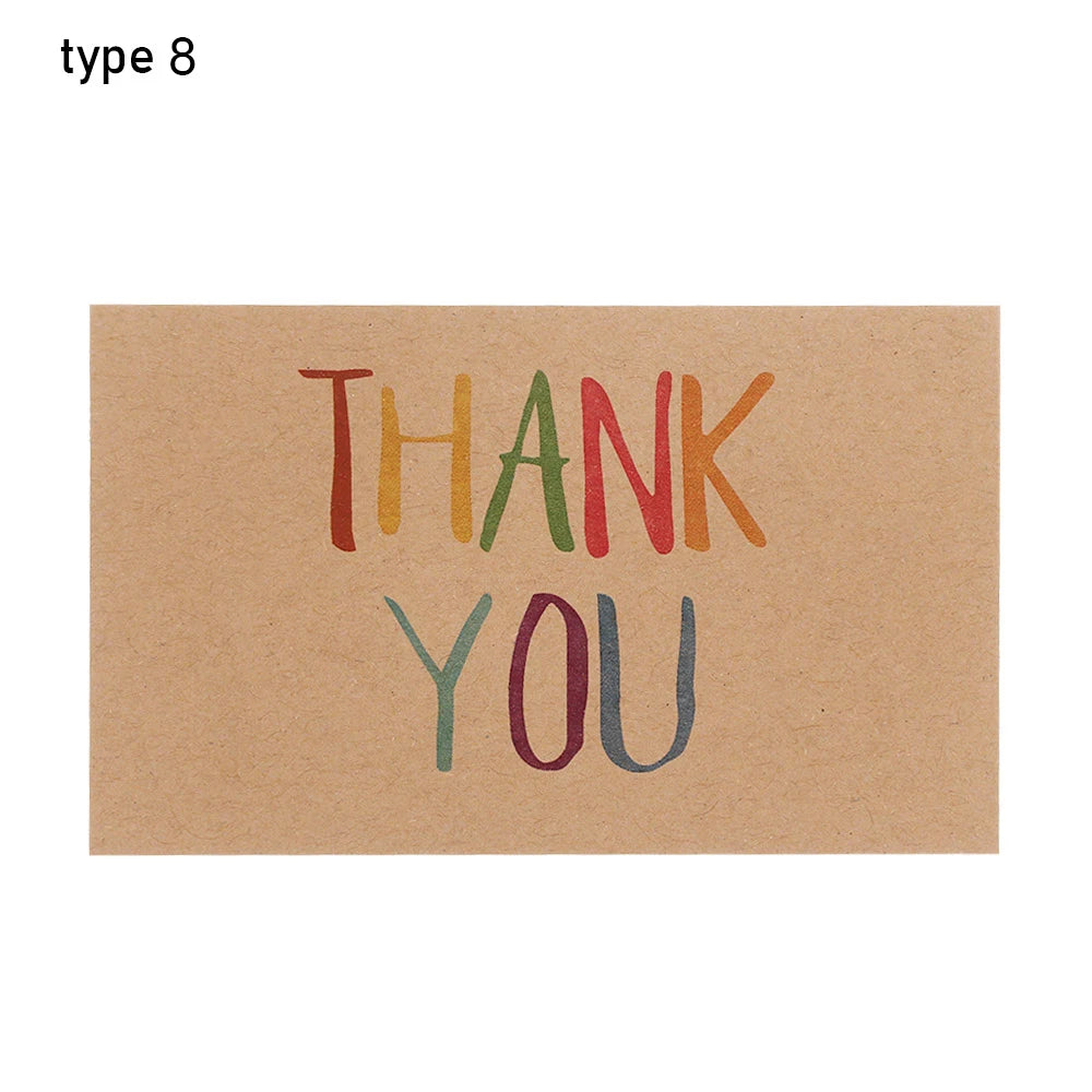 30PCS Online Retail Cardstock Package "Thank You For Your Order" Postcards Greeting Labels Kraft Paper Cards Express Appreciate
