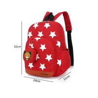 Star Print Kids Backpack - Cute Nylon School Bag for Toddlers & Kindergarten