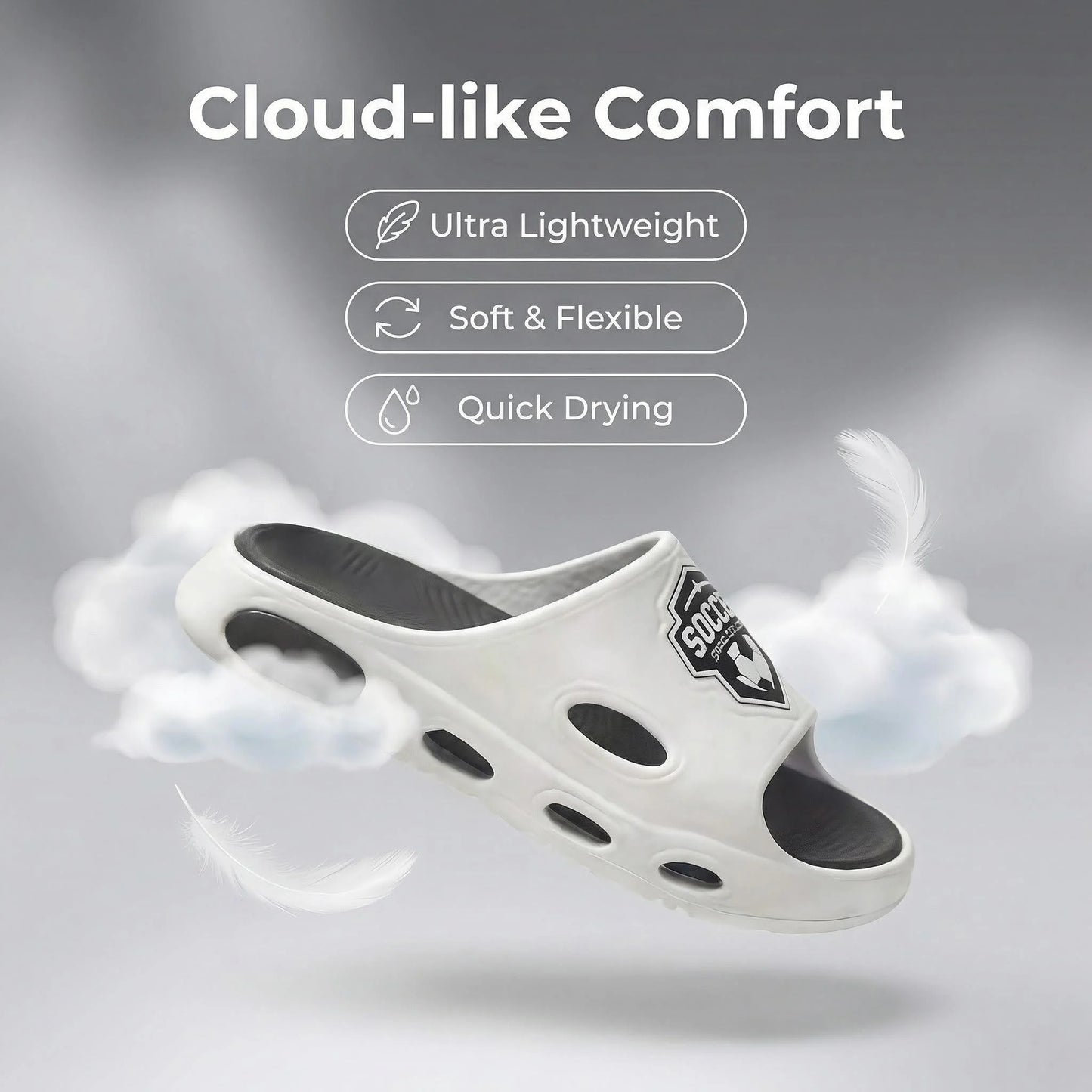 Yearning Man Fashion Open Toe EVA Anti-Slip Breathable Waterproof Cushioned Sporty Indoor/Outdoor Slippers