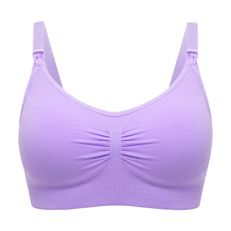 Plus Size Nursing Bra | Seamless Wire-Free Maternity Bralette with Removable Pads (M–XXL)