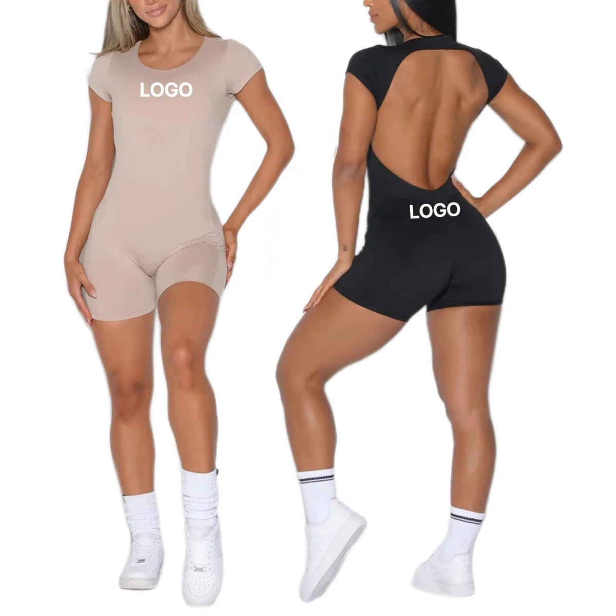 Seamless Backless Bodysuit | Women's Yoga & Running One-Piece