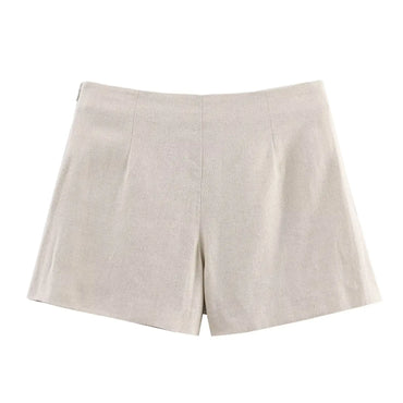 PB&ZA High Waist Belted Skort Shorts - Vintage Summer Style with Beading