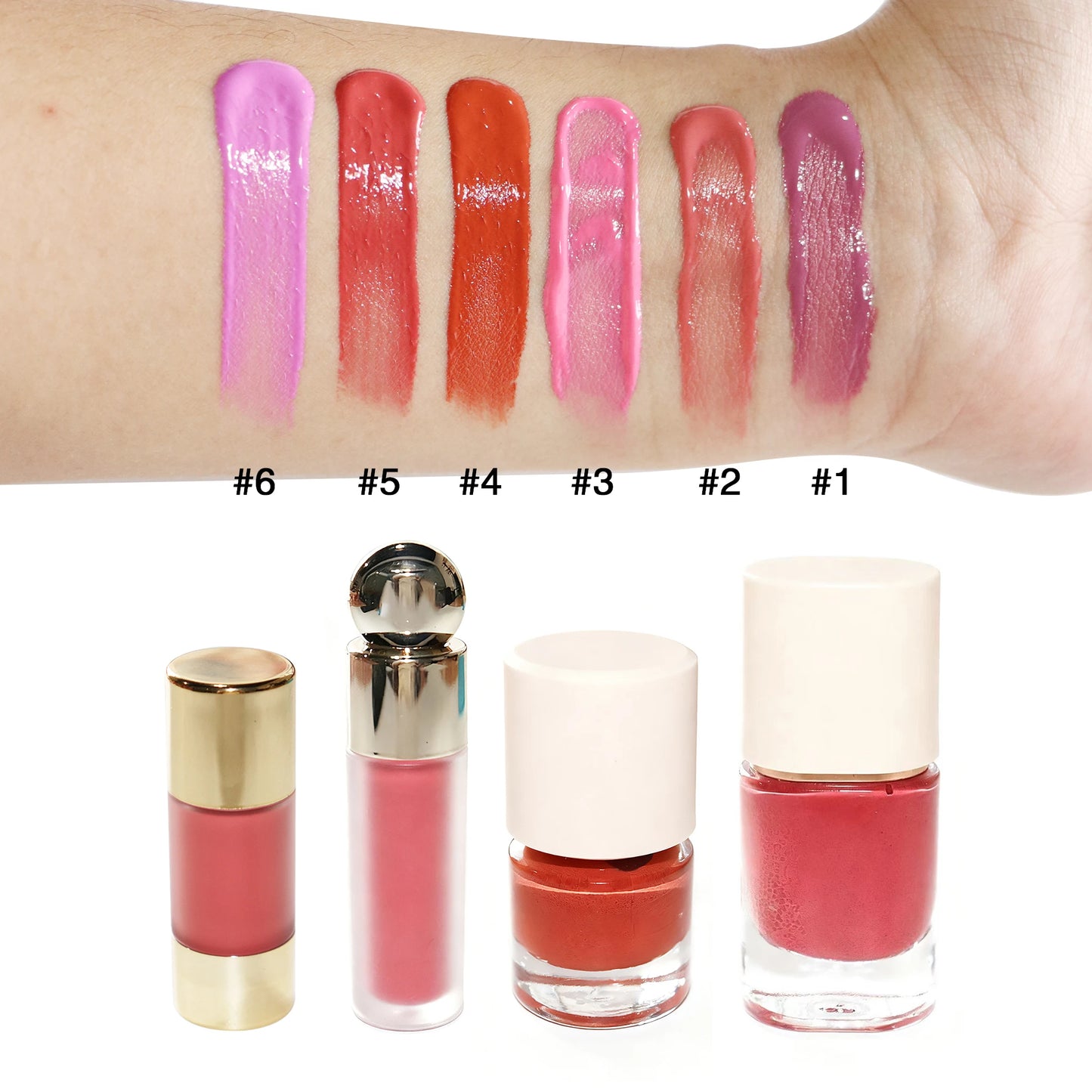 Vegan Mineral Liquid Blush — High-Pigment, Waterproof, Natural Finish, 6 Shades
