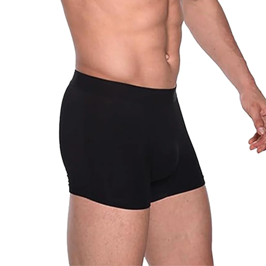 Men's Long Boxer Shorts — Breathable Cotton-Elastane Blend, Mid-Rise, Plus Size Available