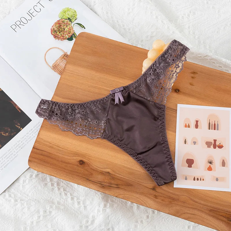 Hollow Lace G-String Thong | Low-Rise Seamless Panties for Women