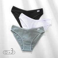 Panties de Algodón FINETOO - Ropa Interior Femenina Sexy Talla M-4XL