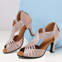 Zapatos de Baile Latino con Diamantes - Salsa Tango Mujer