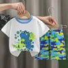 Girls Cotton Pajama Set - Cartoon Print Summer Sleepwear