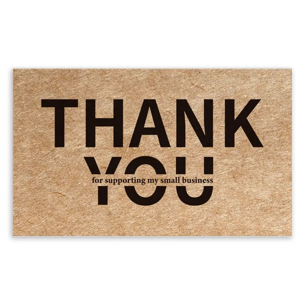 30PCS Online Retail Cardstock Package "Thank You For Your Order" Postcards Greeting Labels Kraft Paper Cards Express Appreciate
