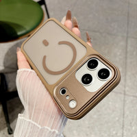For 17 Pro Max Plain Matte Magnetic Protective Phone Case with AI Button