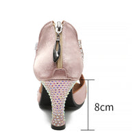 Zapatos de Baile Latino con Diamantes - Salsa Tango Mujer