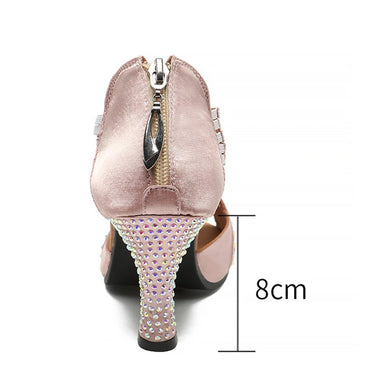 Zapatos de Baile Latino con Diamantes - Salsa Tango Mujer