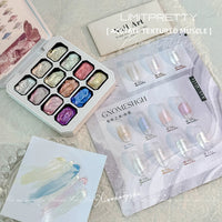 12-Color Acetate Texture Nail Art Gel Set — Matte Painting Gel, UV, Long-Lasting