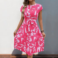 Casual Loose Printed A-Line Midi Dress | Vintage Elegant Women's Summer Dress
