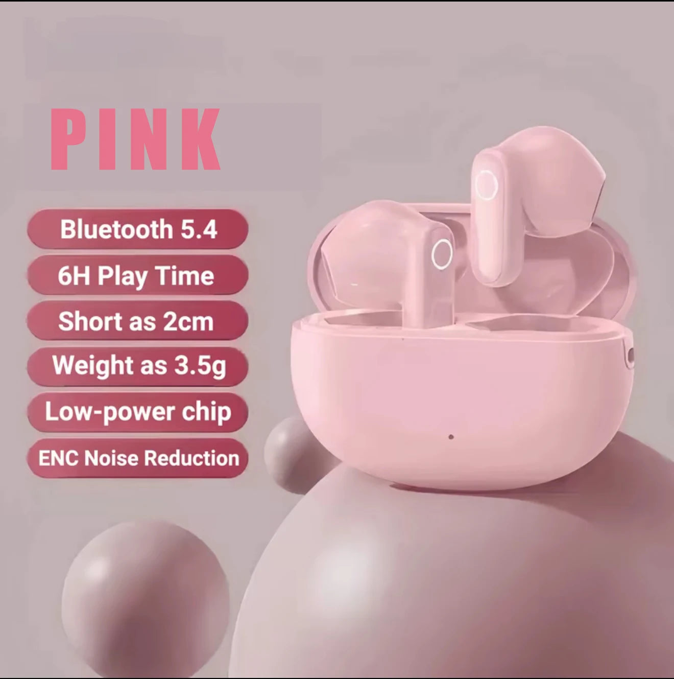 Mini ANC TWS Earbuds – Hi-Fi Sound, NFC Pairing, Alexa Support & Waterproof for Sport & Office