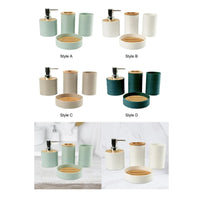 4-Piece Bathroom Accessories Set | Soap Dispenser, Toothbrush Holder, Cup & Soap Dish