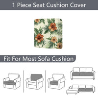 Floral Outdoor Sofa Cushion Cover | Elastic Stretch Patio Sofa Back Cover