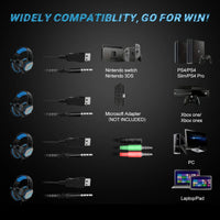 NPET HS10 Gaming Headset - Multi-Platform Compatible | PS4 PS5 Xbox PC