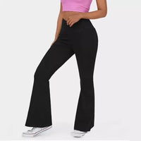 Women's High-Waist Crossover Flare Denim Pants - Hip-Lifting Stretch