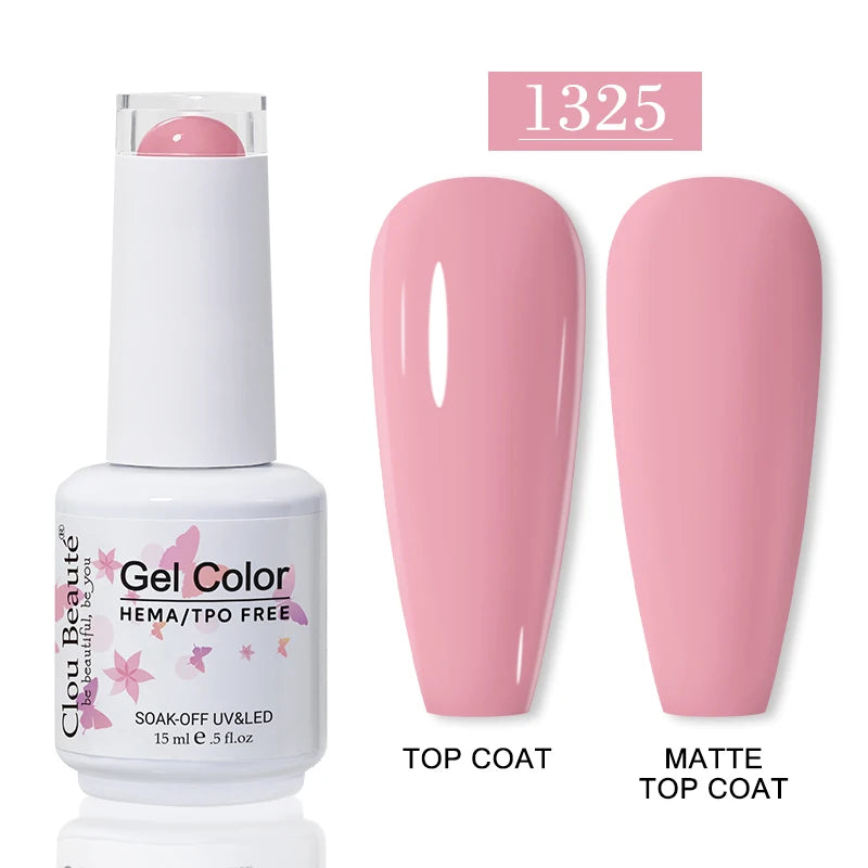 No-Wipe Top Coat & Sticky Base Coat UV Gel Polish — Long-Lasting, MSDS Certified, 15ml