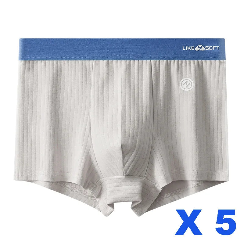 Men's Striped Boxer Shorts 5-Pack | Comfortable Knit Underwear