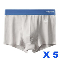 Men's Striped Boxer Shorts 5-Pack | Comfortable Knit Underwear