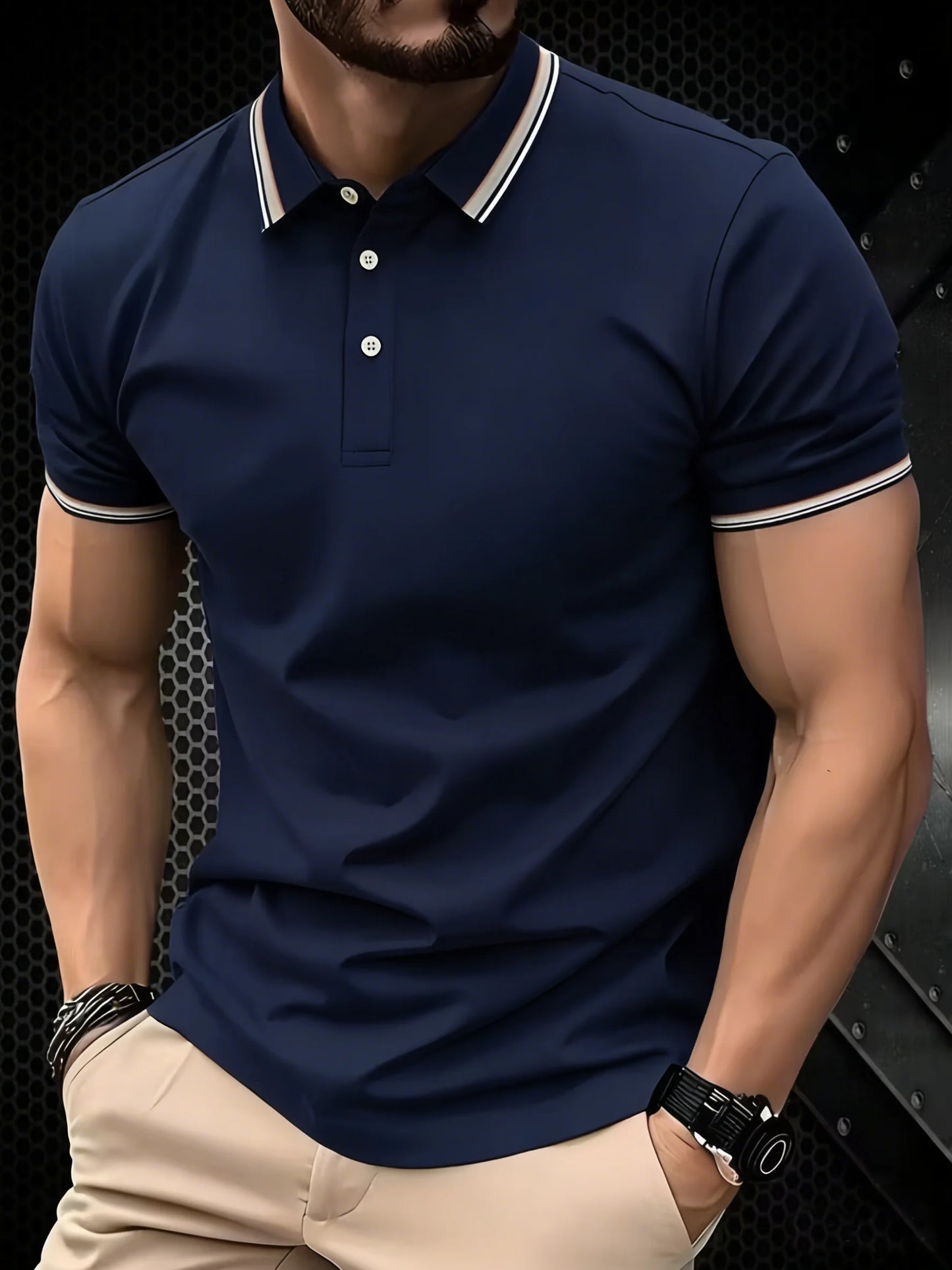 Stretch Polo T-Shirt | Slim Fit Golf Polo for Men | Sizes M–4XL