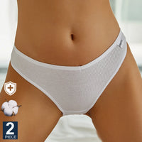 Set de 2 Panties de Algodón Hipoalergénico Talle V Plus M-4XL