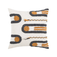 Bohemian Embroidered Pillow Cover - Geometric Tassel Cushion Case