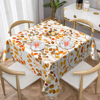 Autumn Pumpkin Waterproof Tablecloth Holiday Wedding Party Decor Fall Thanksgiving Maple Leaf Table Cover for Dining Table Decor